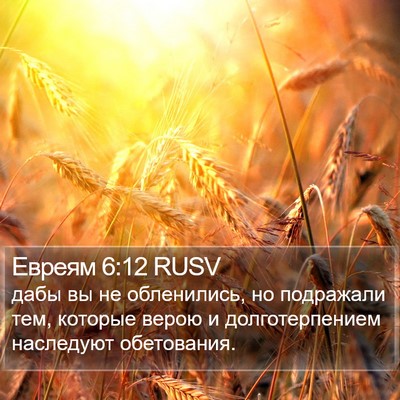 Евреям 6:12 RUSV Bible Verse Image