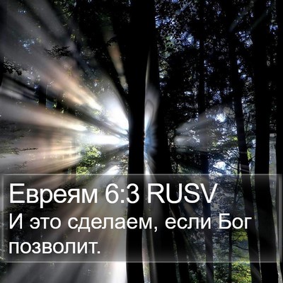 Евреям 6:3 RUSV Bible Verse Image