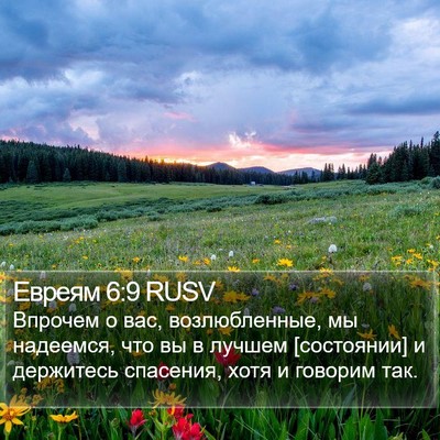 Евреям 6:9 RUSV Bible Verse Image