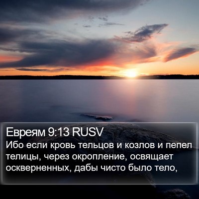 Евреям 9:13 RUSV Bible Verse Image