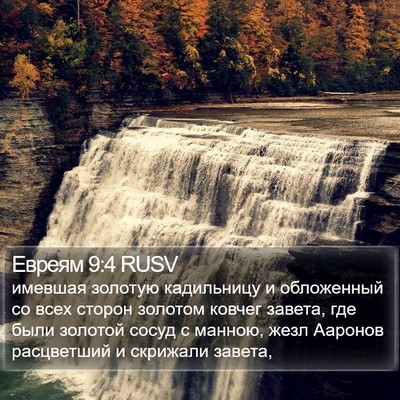 Евреям 9:4 RUSV Bible Verse Image