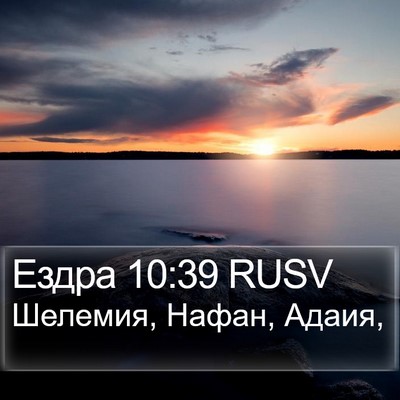 Ездра 10:39 RUSV Bible Verse Image