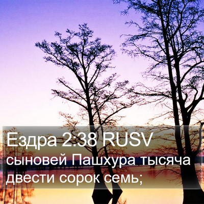 Ездра 2:38 RUSV Bible Verse Image
