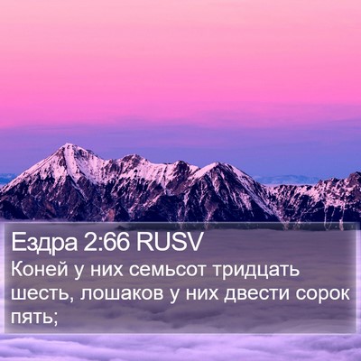 Ездра 2:66 RUSV Bible Verse Image