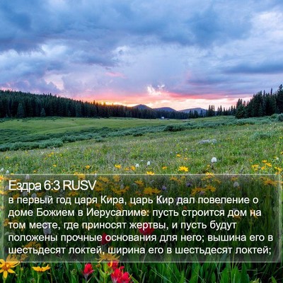 Ездра 6:3 RUSV Bible Verse Image
