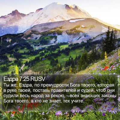 Ездра 7:25 RUSV Bible Verse Image