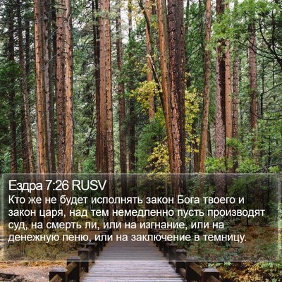Ездра 7:26 RUSV Bible Verse Image