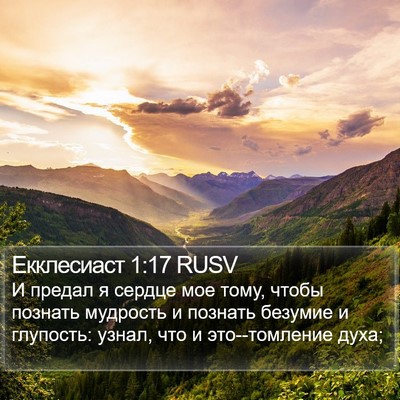 Екклесиаст 1:17 RUSV Bible Verse Image