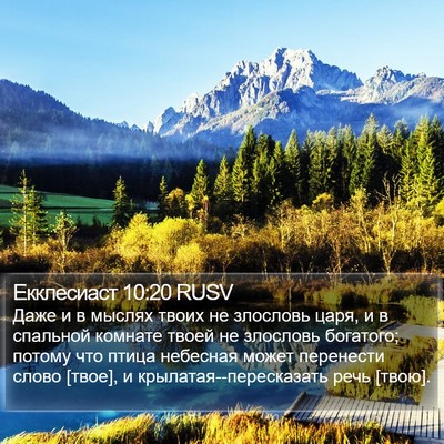 Екклесиаст 10:20 RUSV Bible Verse Image