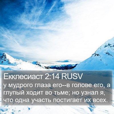 Екклесиаст 2:14 RUSV Bible Verse Image