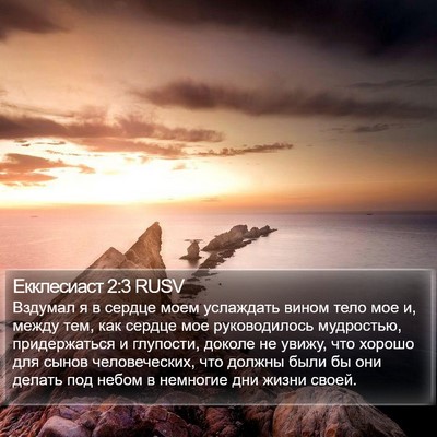 Екклесиаст 2:3 RUSV Bible Verse Image