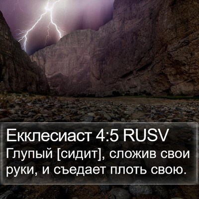 Екклесиаст 4:5 RUSV Bible Verse Image