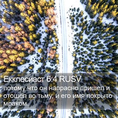 Екклесиаст 6:4 RUSV Bible Verse Image