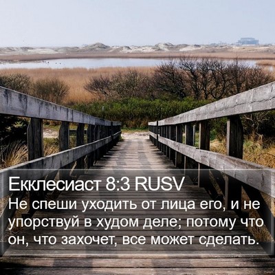 Екклесиаст 8:3 RUSV Bible Verse Image