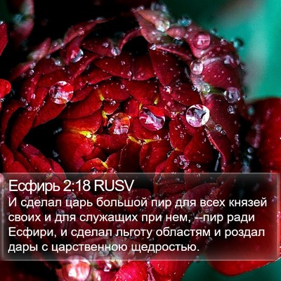 Есфирь 2:18 RUSV Bible Verse Image