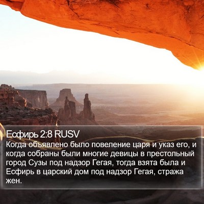Есфирь 2:8 RUSV Bible Verse Image
