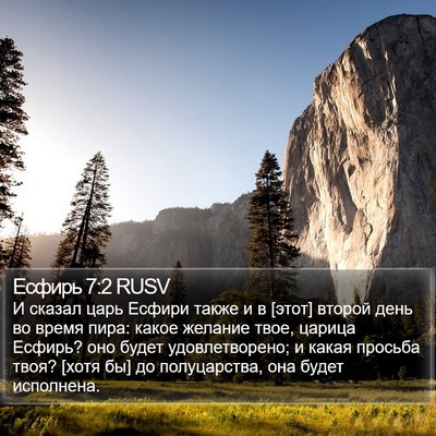 Есфирь 7:2 RUSV Bible Verse Image