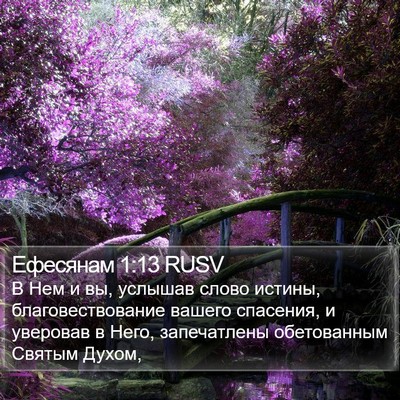 Ефесянам 1:13 RUSV Bible Verse Image