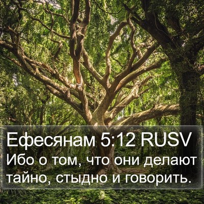 Ефесянам 5:12 RUSV Bible Verse Image