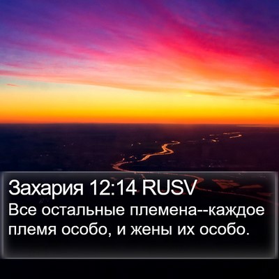 Захария 12:14 RUSV Bible Verse Image
