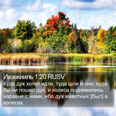 Иезекииль 1:20 RUSV Bible Verse Image