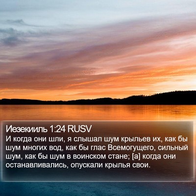 Иезекииль 1:24 RUSV Bible Verse Image