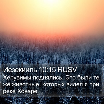Иезекииль 10:15 RUSV Bible Verse Image