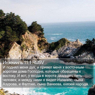 Иезекииль 11:1 RUSV Bible Verse Image