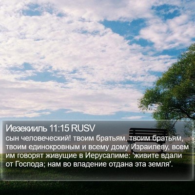 Иезекииль 11:15 RUSV Bible Verse Image
