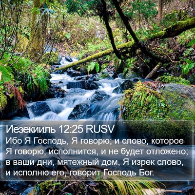 Иезекииль 12:25 RUSV Bible Verse Image
