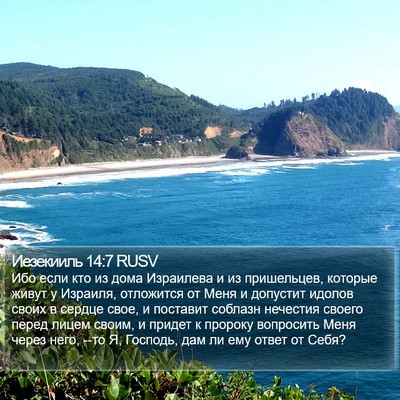 Иезекииль 14:7 RUSV Bible Verse Image