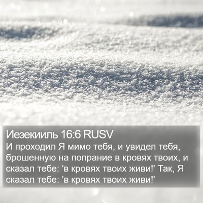 Иезекииль 16:6 RUSV Bible Verse Image