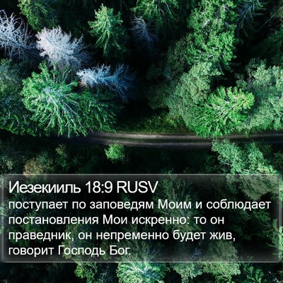 Иезекииль 18:9 RUSV Bible Verse Image