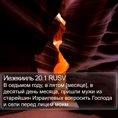 Иезекииль 20:1 RUSV Bible Verse Image