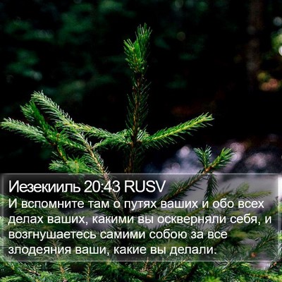 Иезекииль 20:43 RUSV Bible Verse Image