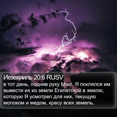 Иезекииль 20:6 RUSV Bible Verse Image