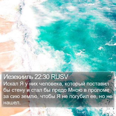Иезекииль 22:30 RUSV Bible Verse Image