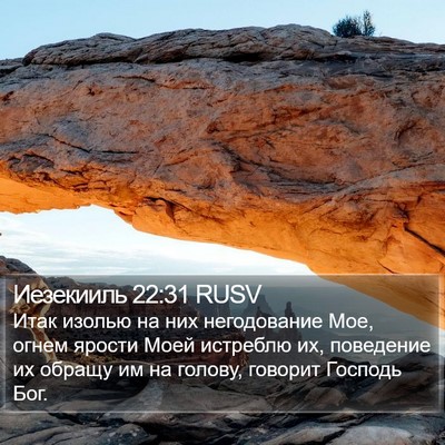 Иезекииль 22:31 RUSV Bible Verse Image