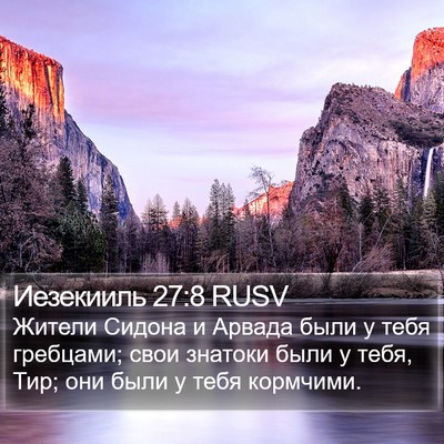 Иезекииль 27:8 RUSV Bible Verse Image