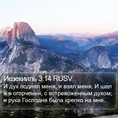 Иезекииль 3:14 RUSV Bible Verse Image