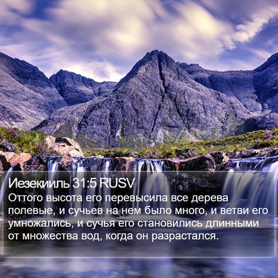 Иезекииль 31:5 RUSV Bible Verse Image