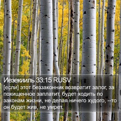 Иезекииль 33:15 RUSV Bible Verse Image