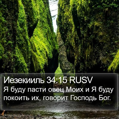 Иезекииль 34:15 RUSV Bible Verse Image