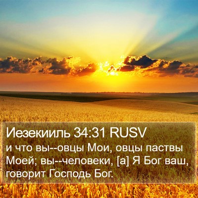 Иезекииль 34:31 RUSV Bible Verse Image