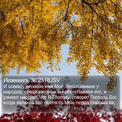 Иезекииль 36:23 RUSV Bible Verse Image