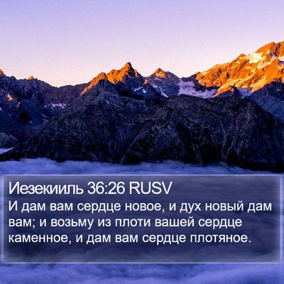 Иезекииль 36:26 RUSV Bible Verse Image
