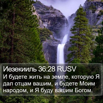 Иезекииль 36:28 RUSV Bible Verse Image