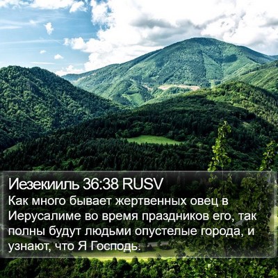 Иезекииль 36:38 RUSV Bible Verse Image