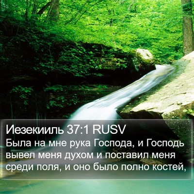 Иезекииль 37:1 RUSV Bible Verse Image