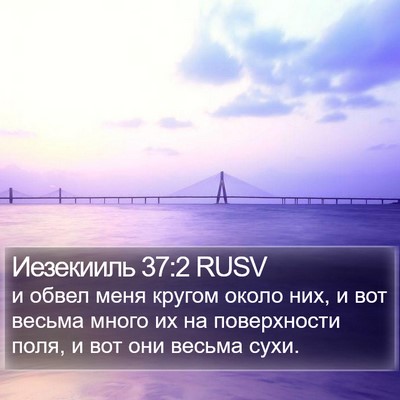 Иезекииль 37:2 RUSV Bible Verse Image